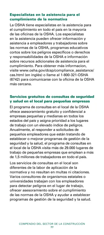 Page 79: Especialistas en la asistencia para el cumplimiento de la normativa