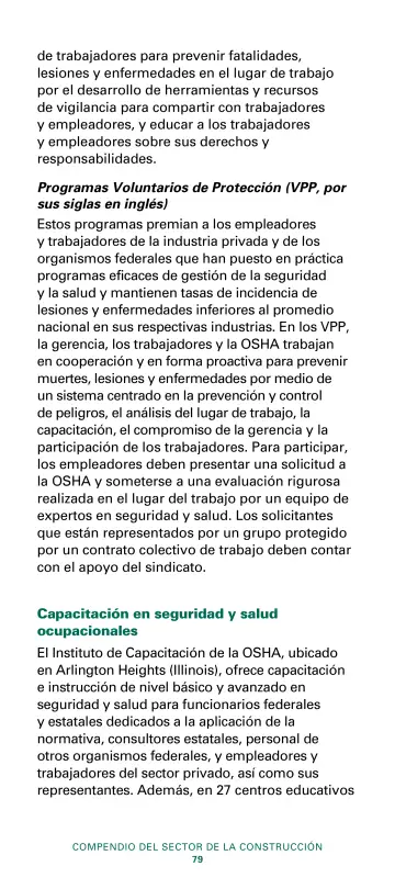 Page 81: de trabajadores para prevenir fatalidades, lesiones y enfermedades en el lugar de trabajo…