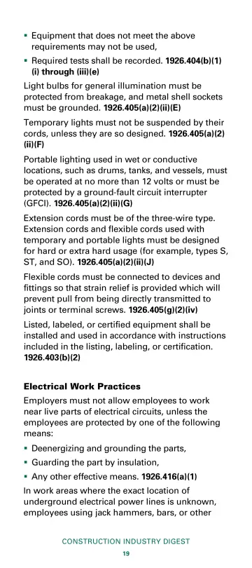 Page 21: Equipment that does not meet the above requirements may not be used,