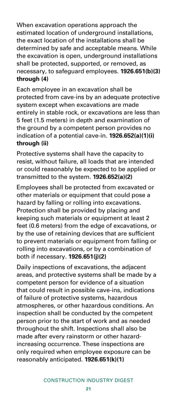 Page 23: When excavation operations approach the estimated location of underground installations…