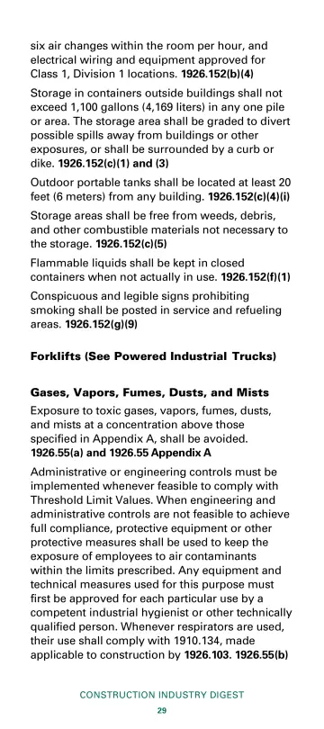 Page 31: six air changes within the room per hour, and electrical wiring and equipment approved for…