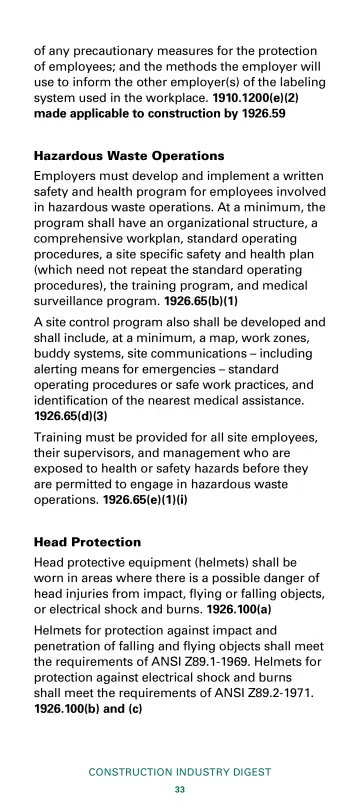 Page 35: of any precautionary measures for the protection of employees; and the methods the…