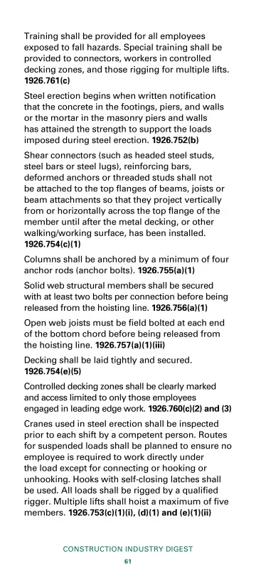 Page 63: Training shall be provided for all employees exposed to fall hazards. …