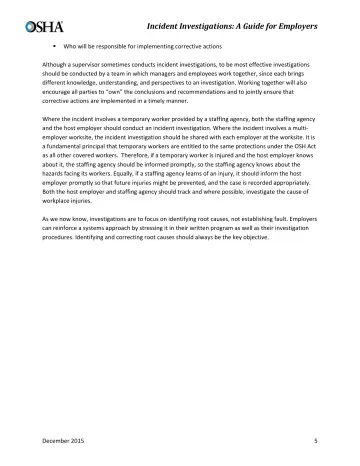 Page 7: Who will be responsible for implementing corrective actions
