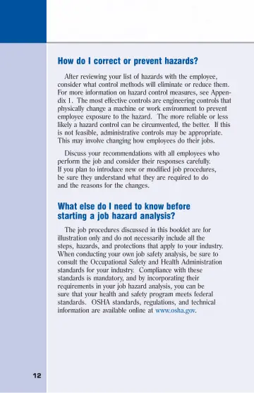 Page 18: How do I correct or prevent hazards?