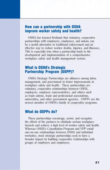 Page 27: How can a partnership with OSHA improve worker safety and health?