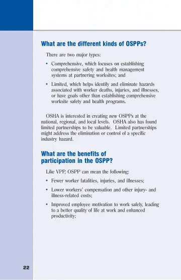 Page 28: What are the different kinds of OSPPs?
