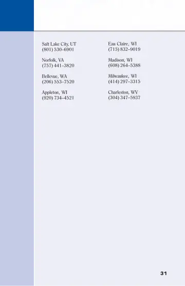 Page 37: Salt Lake City, UT (801) 530–6901