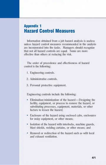 Page 45: Hazard Control Measures