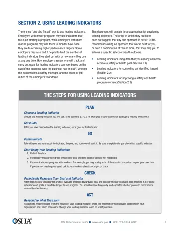 Page 5: SECTION 2. USING LEADING INDICATORS
