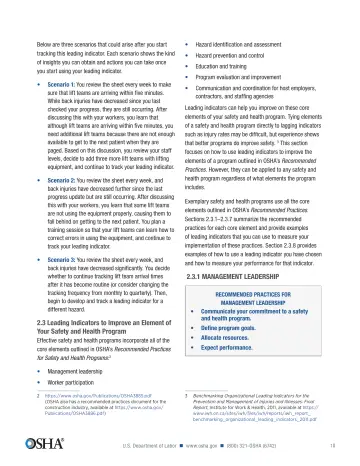 Page 11: Below are three scenarios that could arise after you start tracking this leading…