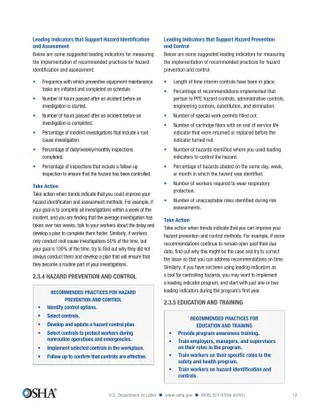 Page 13: Leading Indicators that Support Hazard Identification and Assessment