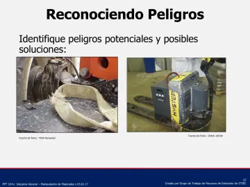 Slide 37: Reconociendo Peligros