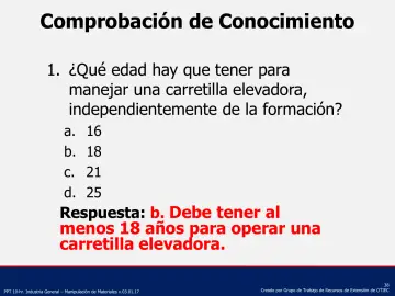 Slide 38: Comprobación de Conocimiento