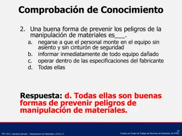 Slide 39: Comprobación de Conocimiento