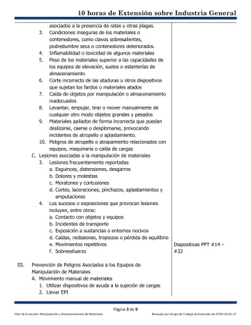 Page 3: asociados a la presencia de ratas y otras plagas.