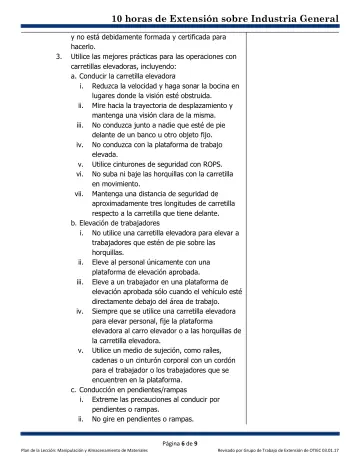 Page 6: y no está debidamente formada y certificada para hacerlo.