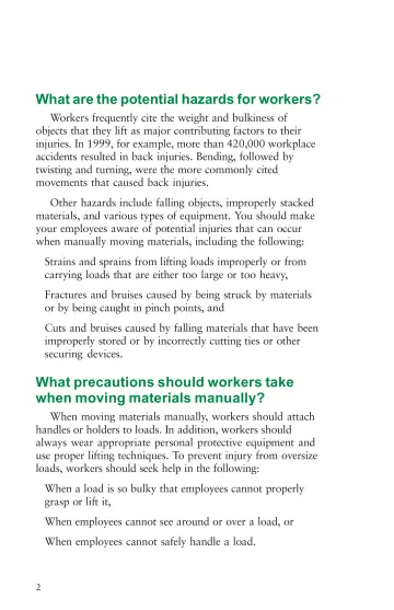 Page 6: What are the potential hazards for workers?