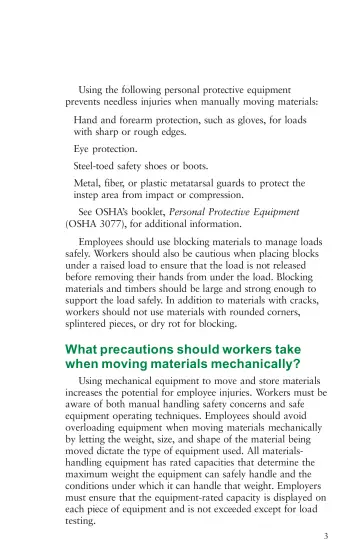 Page 7: Using the following personal protective equipment prevents needless injuries when manually…