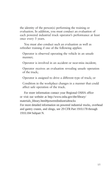 Page 19: the identity of the person(s) performing the training or evaluation. …