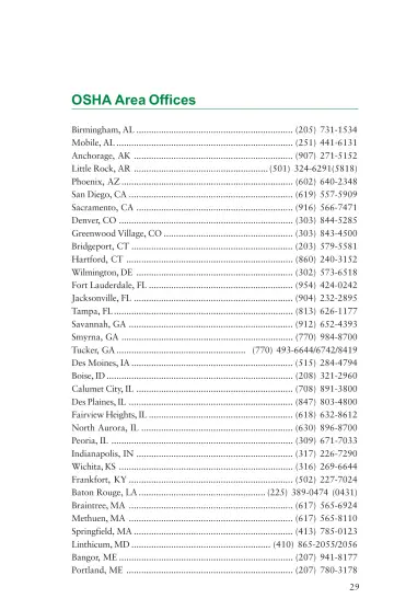 Page 33: OSHA Area Offices