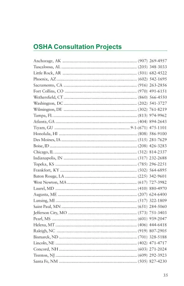 Page 39: OSHA Consultation Projects