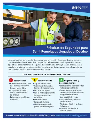 Page 1: Prácticas de Seguridad para Semi‑Remolques Llegados al Destino