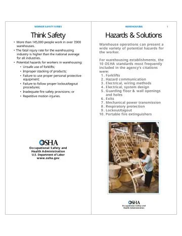 Page 2: Think Safety Hazards & Solutions