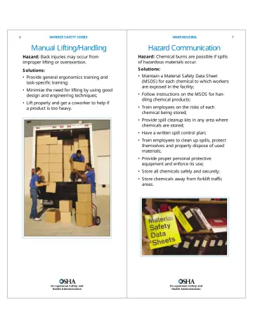 Page 5: Manual Lifting/Handling Hazard Communication