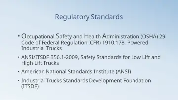 Slide 7: Regulatory Standards