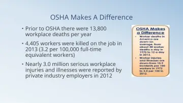 Slide 8: OSHA Makes A Difference