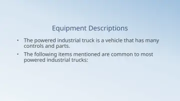 Slide 17: Equipment Descriptions