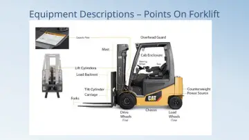 Slide 18: Equipment Descriptions – Points On Forklift