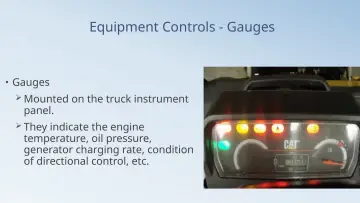 Slide 22: Equipment Controls - Gauges