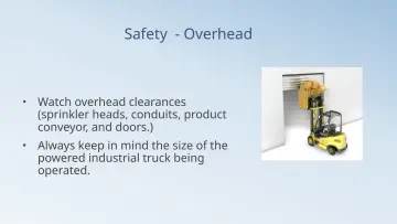 Slide 34: Safety - Overhead