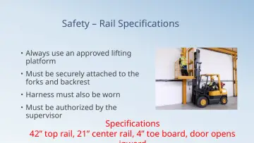 Slide 35: Safety – Rail Specifications