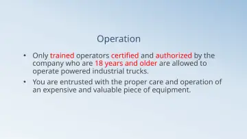 Slide 55: Operation