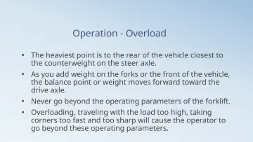 Slide 67: Operation - Overload