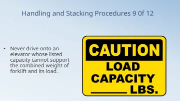 Slide 79: Handling and Stacking Procedures 9 0f 12