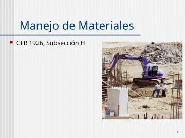 Slide 1: Manejo de Materiales