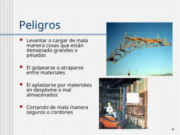 Slide 4: Peligros