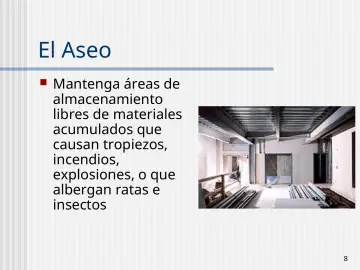 Slide 8: El Aseo