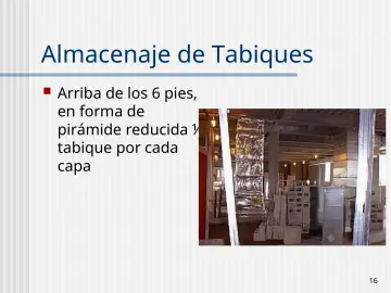 Slide 16: Almacenaje de Tabiques