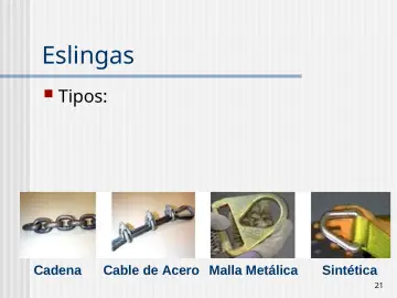 Slide 21: Eslingas