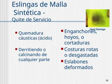 Slide 38: Eslingas de Malla Sintética -
