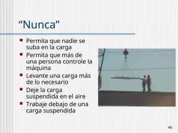 Slide 40: “Nunca”