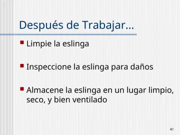 Slide 41: Después de Trabajar…