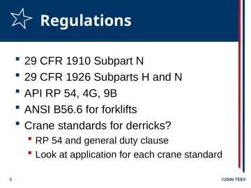 Slide 3: Regulations