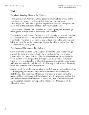 Page 11: Activity 1: Hazards of Material Handling