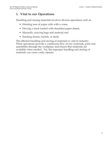Page 12: 1. Vital to our Operations